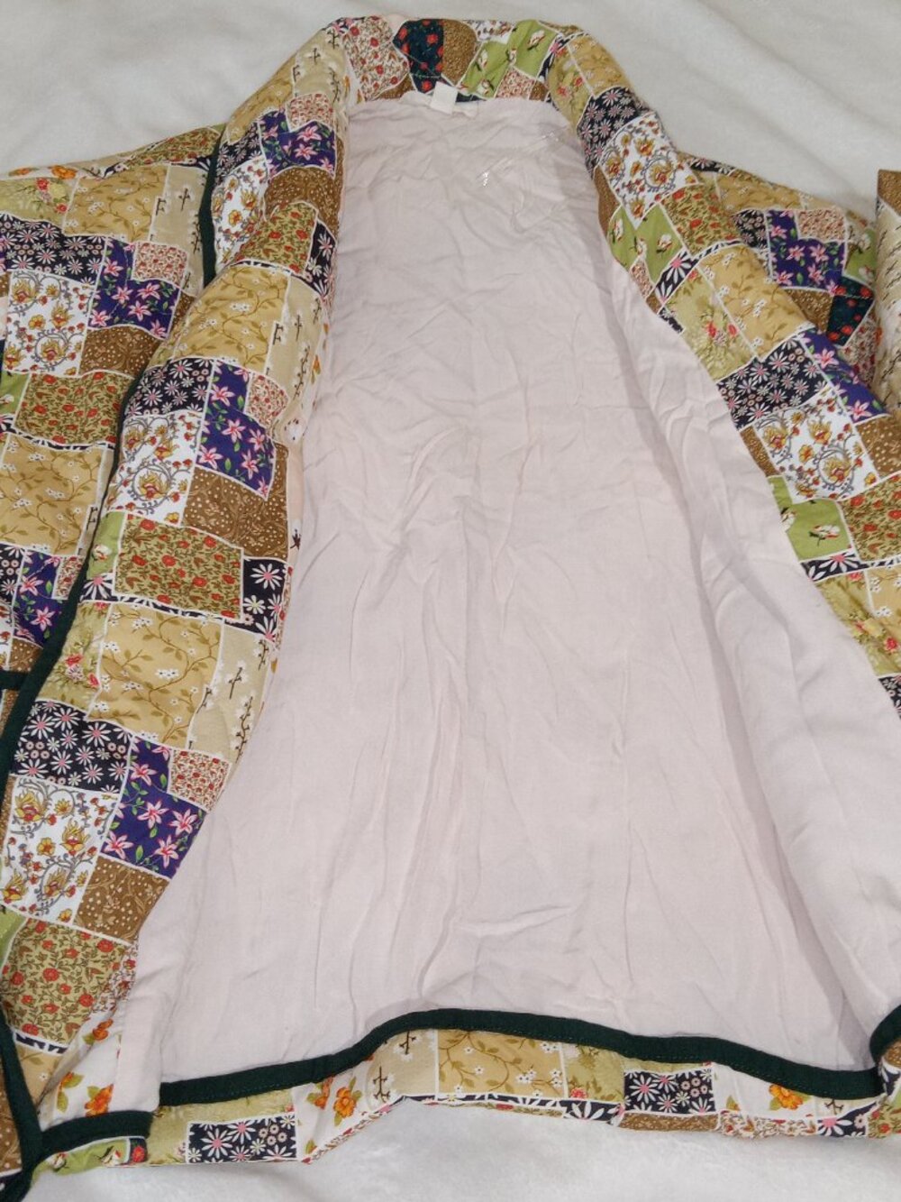 Entro Womens Quilted Patchwork Floral Cotton Jacket Cottagecore Boho S - Picture 13 of 13